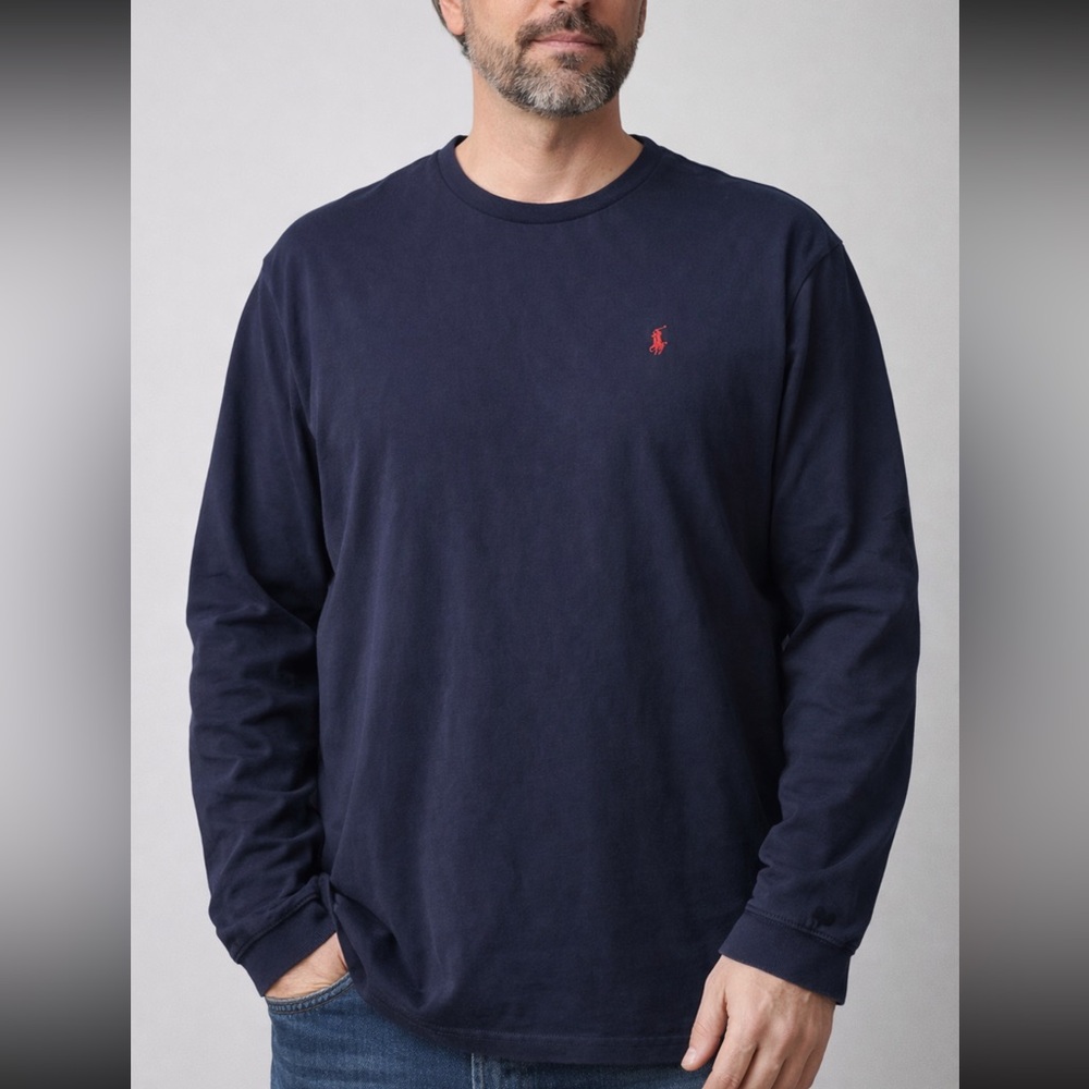 Polo by Ralph Lauren Men's Dark Blue Long Sleeve Tee